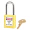 Master Lock Zenex Thermoplastic Safety Padlock, 1-1/2 in Wide with 1-1/2 in Tall Shackle, Yellow 410YLW - alternate 1