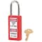 Master Lock Zenex Thermoplastic Safety Padlock, 3 in H, 1-1/2 in Wide with 1-1/2 in H Shackle, Red 411RED - alternate 1