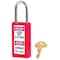 Master Lock Lockout Padlock, Keyed Alike, Thermoplastic, Red, 1 1/2 in Shackle Height, 1 1/2 in Body Width 411KAW400RED-3XX1331 - alternate 1