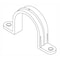 Cantex Two Hole Strap, Conduit; Pipe Use, 1/2 in, PVC, None 5133736 - alternate 2