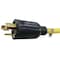 Power First STOW Extension Cord Adapter, 12 AWG, Outdoor, 12/3, 3 Outlets, 5-15R, Yellow, PVC, L5-20P, 2 ft 4GAA3 - alternate 4
