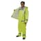 Condor Hi-Vis Rain Jacket, Polyester, Class 3 Green, L 4GE64 - alternate 2