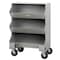 Little Giant Steel Mobile Bin Cart, 20 in D x 45 1/2 in H x 32 in W, 3 Shelves, Gray MS1-1532-6PH - alternate 1