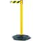 Tensabarrier Barrier Post with Belt, Black/Yellow, 7 1/2 ft Length, 38 in Post Height, No Legend 886-35-STD-NO-D4X-C - alternate 1
