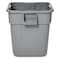 Rubbermaid Commercial BRUTE 28 gal Square Trash Can, Gray, Open Top, LLDPE 25 in Dia FG352600GRAY - alternate 6