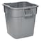 Rubbermaid Commercial BRUTE 28 gal Square Trash Can, Gray, Open Top, LLDPE 25 in Dia FG352600GRAY - alternate 1