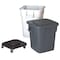 Rubbermaid Commercial BRUTE 28 gal Square Trash Can, Gray, Open Top, LLDPE 25 in Dia FG352600GRAY - alternate 7