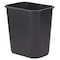 Rubbermaid Commercial Rectangular Wastebasket, 7 gal, LLDPE, Open Top, Plastic, Black FG295600BLA - alternate 3