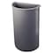 Rubbermaid Commercial Untouchable(R) 21 gal Half-Round Indoor Plastic Can, Gray, None, Plastic, Not Applicable FG352000GRAY - alternate 1