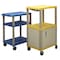 Zoro Select Utility Cart with Lipped Plastic Shelves, Thermoplastic Resin, 200 lb Load Capacity, 2 Shelves WT26BU - alternate 2