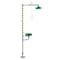 Haws Shower with Eyewash, Floor Mount, Galvanized Steel Pipe, 93 1/4 in H, Plastic Bowl, Green/Yellow 8320-8325 - alternate 2