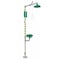Haws Shower with Eyewash, Floor Mount, Galvanized Steel Pipe, 93 1/4 in H, Plastic Bowl, Green/Yellow 8320-8325 - alternate 7