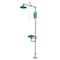 Haws Shower with Eyewash, Floor Mount, Galvanized Steel Pipe, 93 1/4 in H, Plastic Bowl, Green/Yellow 8320-8325 - alternate 1