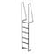Zoro Select 9 ft Overall H, Fixed Ladder, Steel, 6 Steps, Forward Exit, Enamel Finish, 300 lb Load Capacity MDT06 - alternate 1