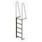 Zoro Select 5 ft Overall H, Fixed Ladder, Steel, 5 Steps, Forward Exit, Enamel Finish, 300 lb Load Capacity MDT05 - alternate 1