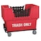 Zoro Select Material Handling Cart, Red, Trash Only N1017261-RED-TRASH - alternate 1