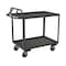 Zoro Select Utility Cart with Lipped Metal Shelves, Steel, 1,400 lb Load Capacity, 2 Shelves, 42 in L, 35 in H RSCE1P-2436-2-5PO-95 - alternate 1