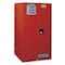 Justrite Hazardous Material Storage Cabinet, 60 gal, 2 Shelves, Steel, 34 in W x 65 in H x 34 in D, Red 896021 - alternate 1