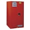 Justrite Hazardous Material Storage Cabinet, 60 gal, 2 Shelves, Steel, 34 in W x 65 in H x 34 in D, Red 896001 - alternate 1