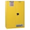 Justrite Hazardous Material Storage Cabinet, 90 gal, 2 Shelves, Steel, 43 in W x 65 in H x 34 in D, Yellow 899080 - alternate 1
