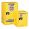 Justrite Hazardous Material Storage Cabinet, 4 gal, 1 Shelves, Steel, 17 in W x 22 in H x 17 in D, Yellow 890420 - alternate 2