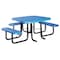 Zoro Select Octagon Picnic Table, Blue, Expanded Metal, 3 Seats, 80 in L, 29 5/8 in H Overall Diamond Mesh 4HUV7 - alternate 1