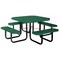 Zoro Select Octagon Picnic Table, Green, Expanded Metal, 4 Seats, 80 in L, 29-1/4 in H Overall Diamond Mesh 4HUV6 - alternate 1