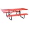 Zoro Select Rectangle Picnic Table, Red, Expanded Metal, 6 Seats, 96 in L, 29 5/8 in H Overall Diamond Mesh 4HUX4 - alternate 1