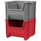 Akro-Mils Stacking Bin, 17-1/2 in L x 16-1/2 in W x 12-1/2 in H, Red, 75 lb Load Capacity 13018RED - alternate 4