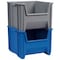 Akro-Mils Stacking Bin, 17-1/2 in L x 16-1/2 in W x 12-1/2 in H, Gray, 75 lb Load Capacity 13018GREY - alternate 3