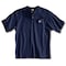 Carhartt Men's Short Sleeve Henley, Cotton, Pullover/Button, 1 Pocket(s), Navy, M K84-NVY MED REG - alternate 1