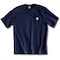 Carhartt Men's T-Shirt, 100% Cotton, Pullover, 1 Pocket(s), Navy, L K87-NVY LRG REG - alternate 1