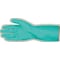 Showa Chemical Resistant Gloves, Nitrile, 15 mil, 13 in L, Flock Lining, Bisque Texture, Green, Size 10, PR 730-10 - alternate 3
