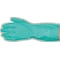 Showa Chemical Resistant Gloves, Nitrile, 15 mil, 13 in L, Flock Lining, Bisque Texture, Green, Size 10, PR 730-10 - alternate 4