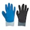 Showa Coated Gloves, Natural Rubber Latex, Crinkled, Palm, 4 Abrasion Level, Blue/Gray, S (7) 1 PR 300S07 - alternate 2