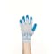 Showa Latex Coated Gloves, Natural Rubber Latex, Rough, Palm and Fingers, 3 Abrasion Level, Blue/Gray 300-S-V - alternate 4