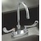 Zurn Manual Gooseneck Kitchen/Bathroom Faucet, 4" Mount, Chrome 2 Hole Z812B4-XL - alternate 2