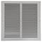 Zoro Select Ceiling/Wall Return Air Grille, 14 in W x 10 in H Opening, White, Steel, One-Way, Surface Mount 4MJN7 - alternate 1