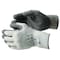 Showa Coated Gloves, Natural Rubber Latex, Crinkled, Palm, 3 Abrasion Level, Gray, L 1 PR 451L-09 - alternate 3