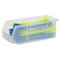Akro-Mils Hang & Stack Storage Bin, Plastic, Clear, 4 in H, 4 1/8 in W, 10 7/8 in L 30224SCLAR - alternate 2
