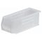 Akro-Mils Hang & Stack Storage Bin, Plastic, Clear, 4 in H, 4 1/8 in W, 10 7/8 in L 30224SCLAR - alternate 1