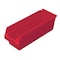 Akro-Mils Shelf Storage Bin, Plastic, Red, 6 in H, 6 5/8 in W, 17 7/8 in L 30098RED - alternate 1
