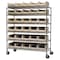 Akro-Mils Steel Wire Mobile Bin Shelving, 60 in W x 68 in H x 24 in D, 6 Shelves, Silver/Beige AWS2460M30358 - alternate 1
