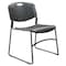 Zoro Select Stacking Chair Plastic Black 4KK08 - alternate 1