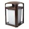 Rubbermaid Commercial Landmark Series(R) 35 gal Square Outdoor Can, Sable, None, Plastic, 26 in FG397000SBLE - alternate 1