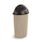 Rubbermaid Commercial Untouchable(R) 21 gal Trash Can Lid, Dome with Push Door Black, Plastic, 1 Openings 12 1/2 in W/Dia FG362000BLA - alternate 6