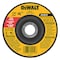 Dewalt Depressed Center Grinding Wheel, Type 27, 4 in Dia, 0.25 in Thick, 5/8 in Arbor Hole Size, 24 Grit DW4419 - alternate 1