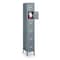 Tennsco Box Locker, 12 in W, 15 in D, 78 in H, (1) Wide, (6) Tier, Gray BS6-121512-1MG - alternate 2