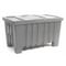 Myton Industries Ribbed Wall Container 8.7 cu ft Volume Cap., 43 in L, 26 1/2 in W, 24 in H, Plastic, Gray 4LMD2 - alternate 2