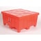 Myton Industries Bulk Container 18 cu ft Volume Cap., 44 in L, 44 in W, 23 in H, Plastic, Orange 4LMC8 - alternate 2